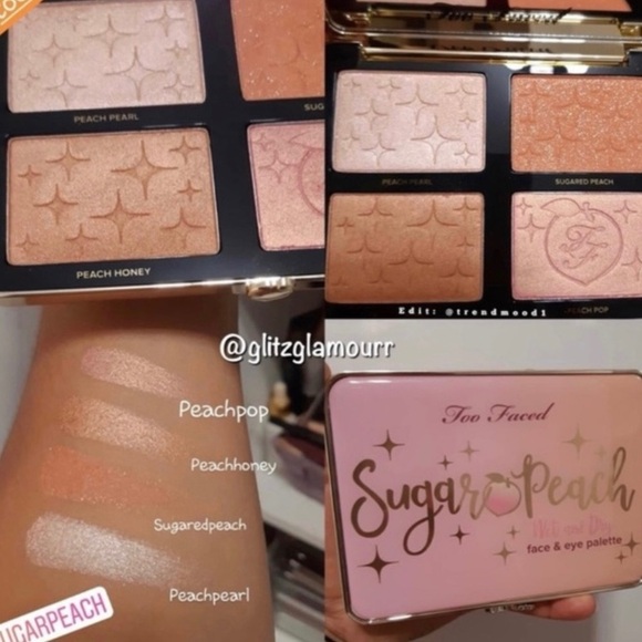 🍑Too Faced Sugar Peach Wet and Dry Face & Eye Palette🍑 - Picture 3 of 6